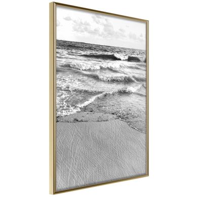 Affiche Murale Encadrée "at The Seaside" 21 X 30 Cm Doré