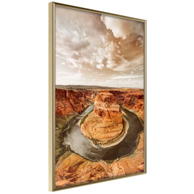 Affiche Murale Encadrée "colorado River" 30 X 42 Cm Doré