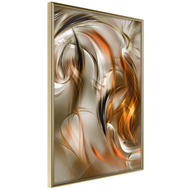 Affiche Murale Encadrée "amber Breeze" 30 X 42 Cm Doré