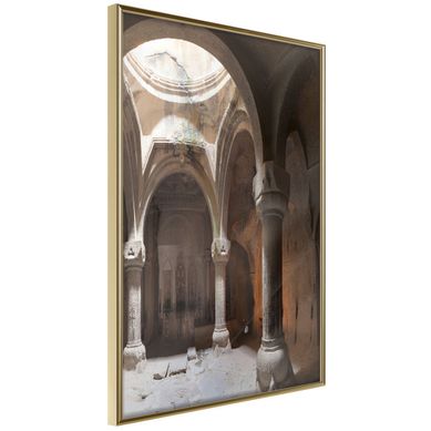 Affiche Murale Encadrée "place Of Peace" 21 X 30 Cm Doré