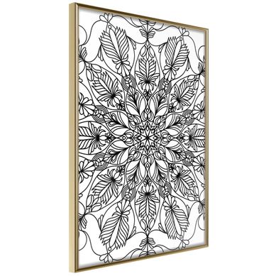 Affiche Murale Encadrée "colour Your Own Mandala I" 30 X 42 Cm Doré