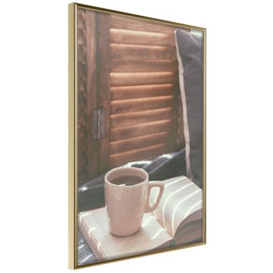 Affiche Murale Encadrée "sunday Morning" 40 X 60 Cm Doré