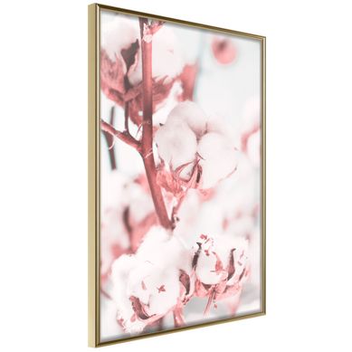 Affiche Murale Encadrée "cotton Flowers" 40 X 60 Cm Doré