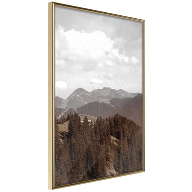 Affiche Murale Encadrée "breathtaking View" 30 X 42 Cm Doré