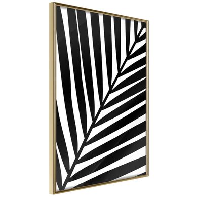 Affiche Murale Encadrée "black Palm" 40 X 60 Cm Doré