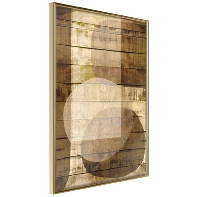Affiche Murale Encadrée "illuminated Space" 21 X 30 Cm Doré