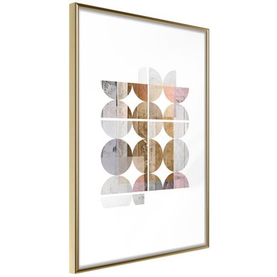 Affiche Murale Encadrée "connected By Colours" 40 X 60 Cm Doré