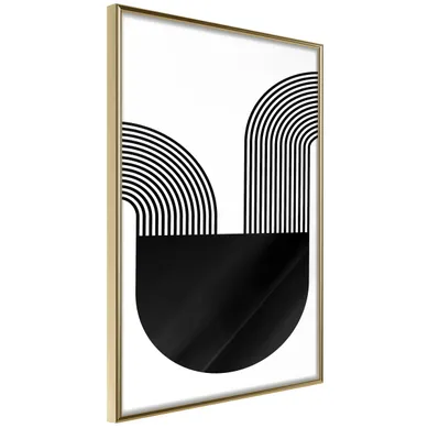 Affiche Murale Encadrée "flow" 40 X 60 Cm Doré