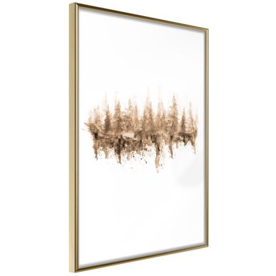 Affiche Murale Encadrée "reflection In Water" 40 X 60 Cm Doré