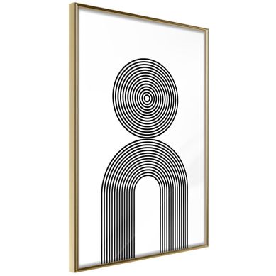 Affiche Murale Encadrée "internal Balance" 30 X 42 Cm Doré
