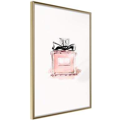 Affiche Murale Encadrée "pink Scent" 30 X 42 Cm Doré