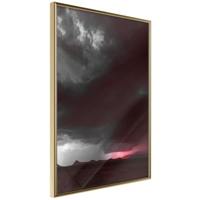 Affiche Murale Encadrée "dark Sky" 21 X 30 Cm Doré