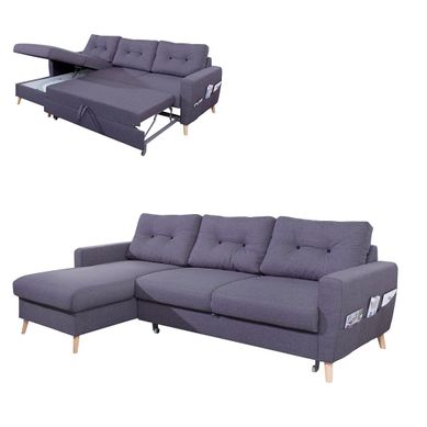 convertible tissu Gris  anthracite STOCKHOLM