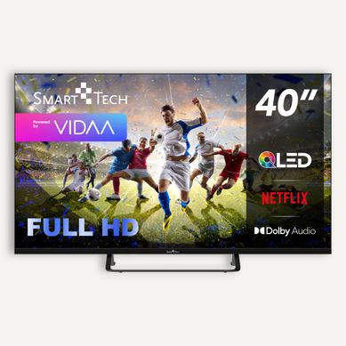 Téléviseur Full HD QLED 40"(100 Cm) 40qv02v Smart TV Vidaa Netflix, Prime Video, Disney+, Youtube