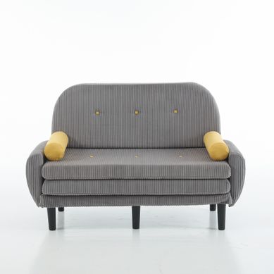 Canapé 2 Places Convertible En Velours - Dossier Réglable 3 Positions, 180x75x82 Cm, Noir