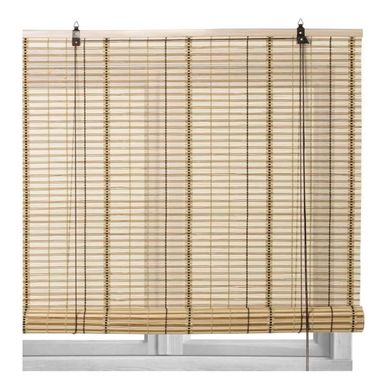 Store Enrouleur En Bambou Coloris Beige, Store à Rouleau Aveugle, Rideau Occultant - L 180 X H 120cm