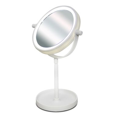 Miroir De Table Avec éclairage LED Blanc, Miroir De Maquillage Pivotant, Miroir Coméstique