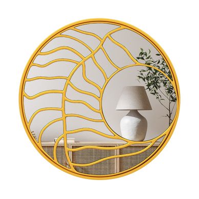 Miroir Mural Doré Grand Miroir Mural Rond De 80cm Moderne Pour Salon Couloir Chambre Or