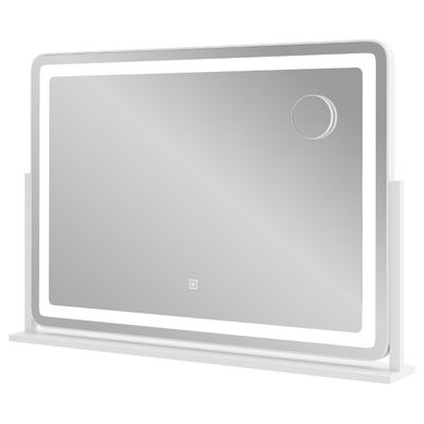 Miroir De Maquillage Avec Lumières 80x55cm Avec Miroir De Grossissement 10x Contrôle Tactile