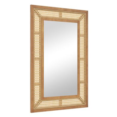 Miroir Mural En Rotin Miroir Décoratif En Arc Boho Avec Cadre En Bois Miroir Suspendu