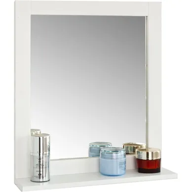 Miroir Mural Meuble Salle De Bain Avec 1 Étage Plateau L40xp10xh49cm, Frg129-w