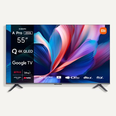 Téléviseur UHD 4K QLD 55'' XIAOMI 139cm ELA5974EU Noir Téléviseur UHD 4K QLD 55'' XIAOMI 139cm ELA5974EU Noir vue de face