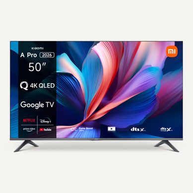 Téléviseur UHD 4K QLED 50'' XIAOMI 126cm ELA6088EU Noir Téléviseur UHD 4K QLED 50'' XIAOMI 126cm ELA6088EU Noir vue de face