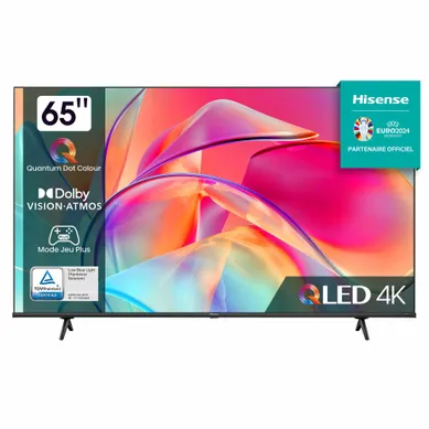 Téléviseur 4K QLED 65'' 164 cm HISENSE 65E77KQ vue de face