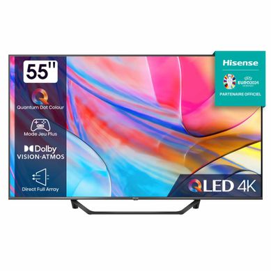Téléviseur 4K QLED 55'' 139 cm HISENSE 55A76KQ vue de face