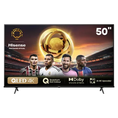 Téléviseur 4K QLED 50'' 126 cm HISENSE 50E77NQ vue de face