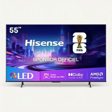 Téléviseur 4K QLED 55'' 139 cm HISENSE 55E77Q PRO vue de face