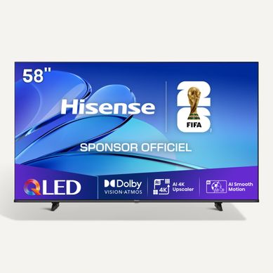 Téléviseur 4K QLED 58'' 146 cm HISENSE 58E77Q vue de face