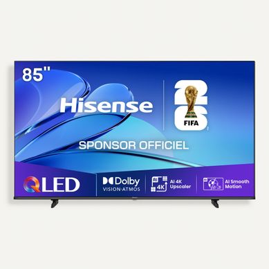 Téléviseur 4K QLED 85'' 215 cm HISENSE 85E7Q vue de face