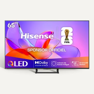 Téléviseur 4K QLED 65'' 164 cm HISENSE 65A76Q vue de face