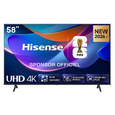 58a6s - Téléviseur LED 58" (146 Cm) 4k Uhd - Dolby Vision, Hdr10+, Hlg - Smart TV Homeos - 3x HDMI