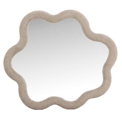Miroir Mural Ondulé "kungsbacka" 70cm Beige