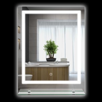Miroir De Salle De Bain Avec éclairage, 70 X 50 Cm, 3 Couleurs De Lumière, Ip44, Anti-buée