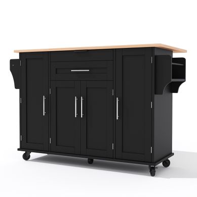 Desserte De Cuisine Claude - Paris Prix - 100cm Noir - MDF - NEUVE Sous Emballage