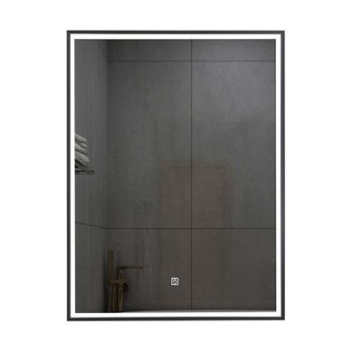 Miroir De Salle De Bain LED 60x80cm Anti Buée Avec Cadre En Aluminium Noir Lb-126080-60-80 Miroir De Salle De Bain LED 60x80cm Anti Buée Avec Cadre En Aluminium Noir Lb-126080-60-80