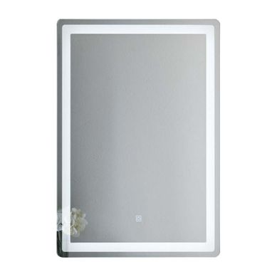 Miroir De Salle De Bain LED 50x70cm Anti Buée à Luminosité Variable Rectangulaire