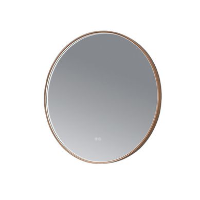 Miroir Salle De Bain LED 80cm Rond Cuivré Avec Anti Buée Miroir Salle De Bain LED 80cm Rond Cuivré Avec Anti Buée