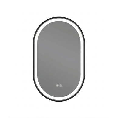 Miroir Salle De Bain LED Ovale 60x90cm Anti Buée Avec Cadre En Aluminium Noir- Luxurybain Miroir Salle De Bain LED Ovale 60x90cm Anti Buée Avec Cadre En Aluminium Noir- Luxurybain