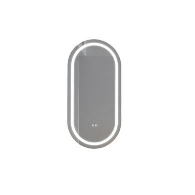 Miroir Salle De Bain LED Ovale 45x90cm Anti Buée Et LED 3 Couleurs