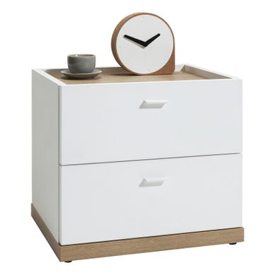 ALIVA  imitation chêne et blanc