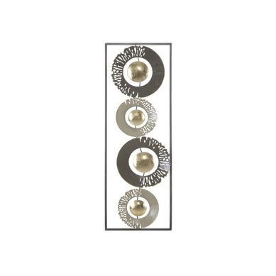 Décoration Murale Encadrée En Métal "ring" 89cm Multicolore