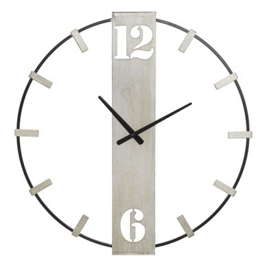 Horloge Murale En Métal "silvery" 61cm Argent