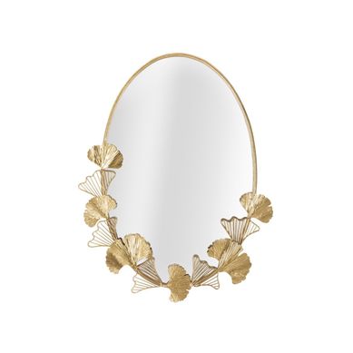 Miroir Mural Design "little Leaf" 78cm Or Miroir Mural Design "little Leaf" 78cm Or