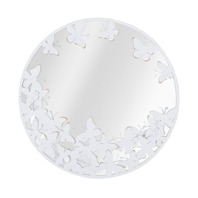 Miroir Mural Design "butterfly" 62cm Blanc Miroir Mural Design "butterfly" 62cm Blanc