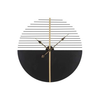 Horloge Murale En Métal "glam Stick" 60cm Noir et Or