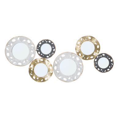 Décoration Murale 6 Miroirs "gloty" 104cm Multicolore